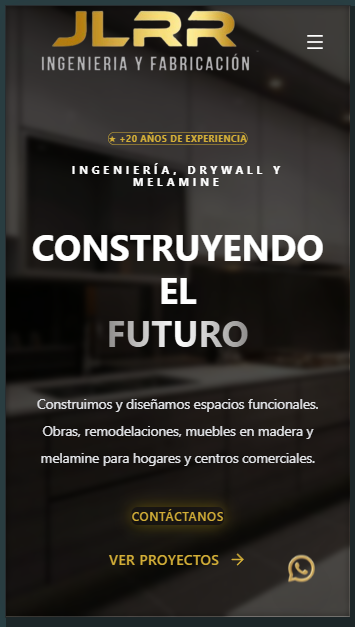 JLRR Ingenieros — Vista Móvil Responsive